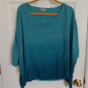 LAST CHANCE Democracy Ombre Blue Flowy Top